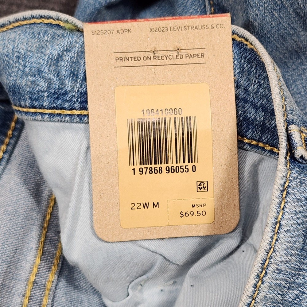 Levi's‎ 314 Shaping Straight Jeans Women 22W M Blue Stellar Stretch Mid Rise NWT - Picture 10 of 11